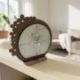 OROLOGIO MAPPAMONDO IN LEGNO CON FIORI INTAGLIATI