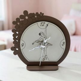 OROLOGIO TEMA DANZA BALLERINA CON MARGHERITE INTAGLIATE