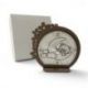 OROLOGIO ORSETTO SULLA LUNA CON FIORELLINI INTAGLIATI BATTESIMO