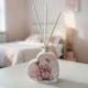 DIFFUSORE ESSENZA ORSETTO A CUORE BOMBONIERA BATTESIMO BIMBA ROSA