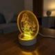 LAMPADA LED SACRA FAMIGLIA BOMBONIERA BATTESIMO BIMBA E COMUNIONE