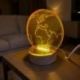 LAMPADA LED MAPPAMONDO TEMA VIAGGIO BOMBONIERA MATRIMONIO LAUREA