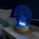 LAMPADA LED ORSETTO SULLA LUNA BOMBONIERA BATTESIMO BIMBO