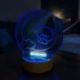 LAMPADA LED ORSETTO SULLA LUNA BOMBONIERA BATTESIMO BIMBO
