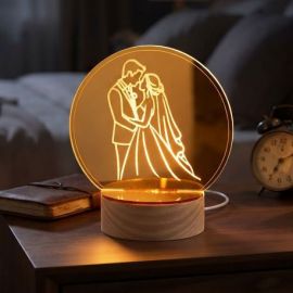 LAMPADA LED SPOSI INNAMORATI BOMBONIERA MATRIMONIO E ANNIVERSARIO