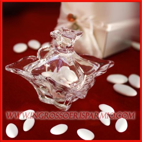 SCATOLINE VETRO COFANETTI PORTACONFETTI MODERNI ECONOMICI