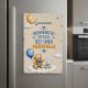 Applicazione orsetto coniglietto nuvola legno bomboniera nascita - bomboniere nascita azzurre