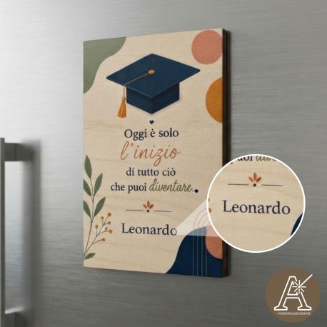 APPLICAZIONE TOCCO FRASE E DECORAZIONE FLOREALE BOMBONIERE PERSONALIZZATA LAUREA