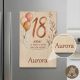 Segnaposto legno palloncini 18 anni bomboniera ragazza