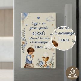 Segnaposto bimbo prima comunione calice in legno bomboniera comunione