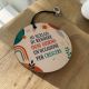 Portachiavi tondo personalizzabile con decorazioni idea regalo