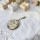 BOMBONIERE PORTACHIAVI TONDO PERSONALIZZABILE SEGNAPOSTO COMPLEANNO MATRIMONIO