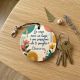 Portachiavi tondo in legno casa idea regalo - Segnaposto 5
