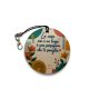Portachiavi tondo in legno casa idea regalo - Bomboniere personalizzate 6