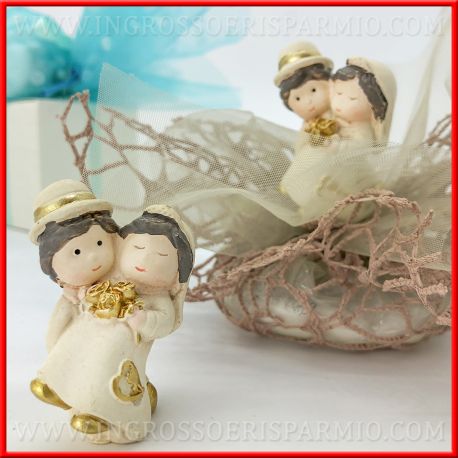 STATUINE COPPIA SPOSINI RESINA IDEE MATRIMONIO ECONOMICHE