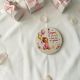 Tag magnete personalizzabile bimba bomboniera nascita primo compleanno - bomboniere tondo bimba