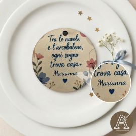 Tag tondo casa magnite o Chiudipacco idea regalo