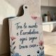 Tagliere rettangolare legno fiori bomboniera matrimonio anniversario - Bomboniere matrimonio