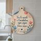 TAGLIERE TONDO PERSONALIZZABILE DECORO FLOREALE BOMBONIERA MATRIMONIO COMPLEANNO