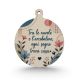 TAGLIERE TONDO PERSONALIZZABILE DECORO FLOREALE BOMBONIERA MATRIMONIO COMPLEANNO
