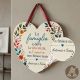 Quadretto cuore famiglia legno bomboniera matrimonio comunione