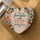 Quadretto cuore famiglia legno bomboniera matrimonio comunione - bomboniere comunione