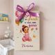 Quadretto appendino bimba personalizzabile in legno bomboniera battesimo