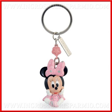 PORTACHIAVI MINNIE MOUSE IDEE NASCITA PREZZI INGROSSO DISNEY