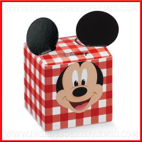 ASTUCCIO PORTACONFETTI TOPOLINO ROSSO IDEE COMPLEANNO