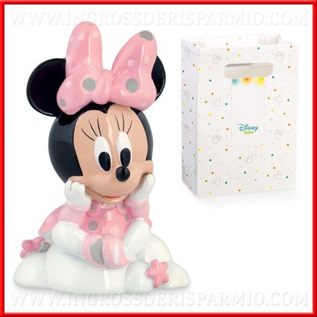 STATUETTA MINNIE BOMBONIERE BATTESIMO DISNEY O CAKE TOPPER