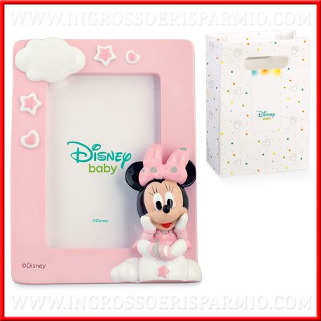 CORNICE PORTAFOTO DISNEY PERSONAGGIO MINNIE BATTESIMO BAMBINA