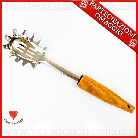 PINZA PER SPAGHETTI ACCIAIO E LEGNO CUOREMATTO IDEE REGALO