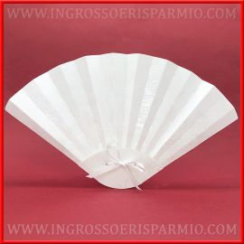 VENTAGLI MATRIMONIO CARTONCINO BIANCHI/AVORIO ECONOMICI