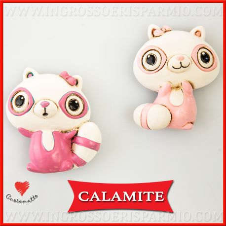 CALAMITE SOLIDALI CUOREMATTO LINEA POLDINA ANIMALETTI ROSA