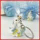 PORTACHIAVI CON UNICORNO AZZURRO ORIGINALI BATTESIMO BAMBINO