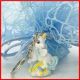 PORTACHIAVI CON UNICORNO AZZURRO ORIGINALI BATTESIMO BAMBINO