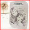 QUADRETTI BATTESIMO CON ANGIOLETTI GRIGIO/ARGENTO GLITTER BOMBONIERE PERSONALIZZATE ONLINE