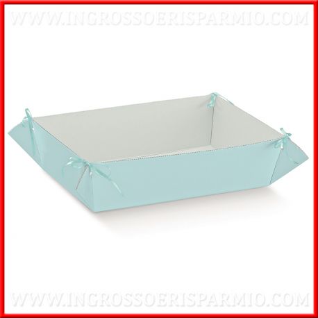 VASSOI PORTA BOMBONIERE NASCITA E BATTESIMO BAMBINO CELESTE FAI DA TE PREZZI BASSI