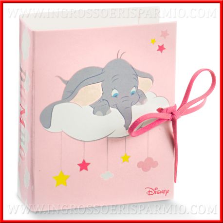 Publilancio srl 20 PZ Disney Baby Dumbo Rosa Scatola Borsa Portaconfetti 5.8x4x8.5 cm 