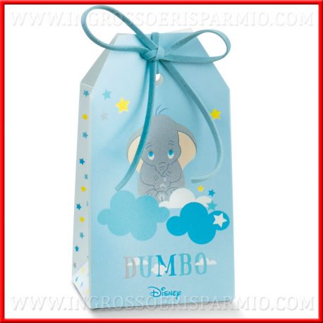 SACCHETTI DISNEY DUMBO IN CARTONCINO PORTACONFETTI BATTESIMO PENSIERINI NASCITA PRIMO COMPLEANNO MASCHIETTO