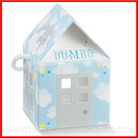 CASETTA PORTACONFETTI NASCITA BIMBO DUMBO VENDITA ONLINE PENSIERINO PRIMO COMPLEANNO MASCHIO