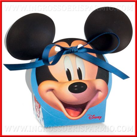 PORTACONFETTI A SAGOMA DI TOPOLINO SCATOLETTA TOPOLINO DISNEY NASCITA PRIMO COMPLEANNO ASTUCCI