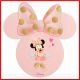 INVITI DISNEY ECONOMICI BIGLIETTI MINNIE SAGOMA CARTONCINO ROSA PER COMPLEANNO CHIUDIPACCO