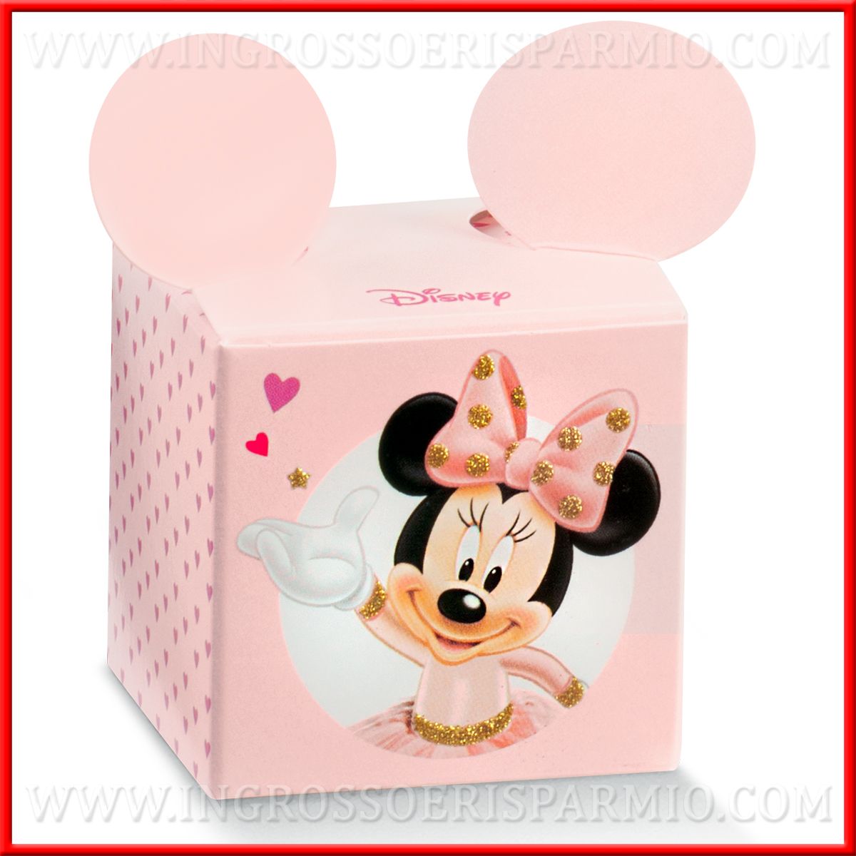 Confezione 4 scatole di Cartone per Caramelle Disney Minnie per Feste e Compleanni ALMACENESADAN 0660 