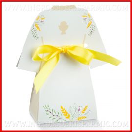 PORTACONFETTI COMUNIONE A FORMA DI TUNICA MASCHIO FEMMINA BOMBONIERE PREZZI ONLINE ECONOMICI INGROSSO OUTLET