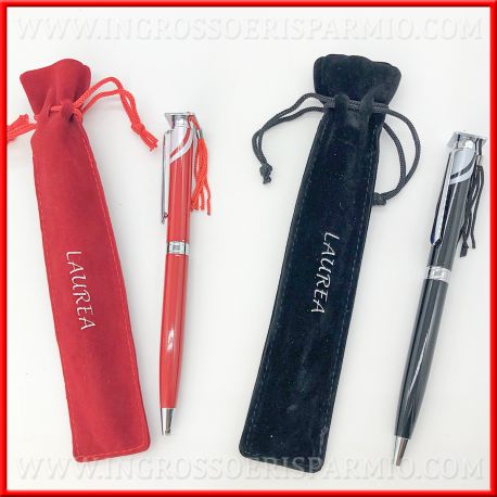 PENNE LAUREA BOMBONIERA ROSSE / NERE TOCCO E NAPPINA ONLINE IDEE ORIGINALI UTILI