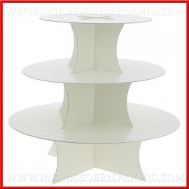 ALZATA BIANCA A PIANI PER CONFETTATE IN CARTONCINO PERLATO ECONOMICHE FAI DA TE STRUTTURA POCO PREZZO