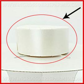CENTRO TORTA BIANCO CILINDRICO DIAMETRO 10 CM IN CARTONCINO PERLATO BOMBONIERE FAI DA TE ECONOMICHE INGROSSO PREZZI BASSI