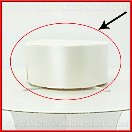 CENTRO TORTA BIANCO CILINDRICO DIAMETRO 10 CM IN CARTONCINO PERLATO BOMBONIERE FAI DA TE ECONOMICHE INGROSSO PREZZI BASSI
