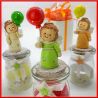 VASETTI BOMBONIERE CON ANGELI SPIRITOSI E PALLONCINO OFFERTA OUTLET BOMBONIERE BATTESIMO COMUNIONE